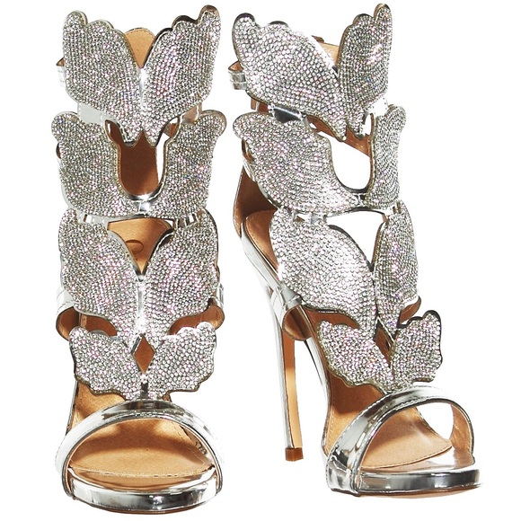 Rhinestone Stiletto Open Toe Heeled Sandal - Picture 3 of 5